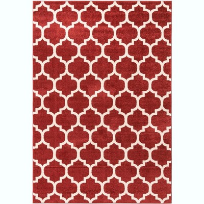 Unique Loom Trellis Philadelphia Geometric Indoor Woven Area Rug