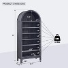 71" Shoe Rack with 3 Adjustable Shelves, Wooden 8 Tiers shoe organizer for 24 Pairs Shoe, Vertical Tall Shoe Storage, Gray - 2 of 4
