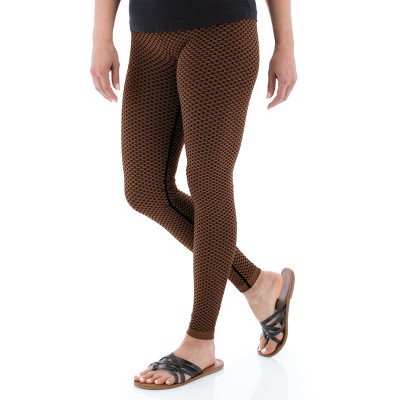 Aventura Clothing Women's Honeycomb Footless Tight - Tortoise Shell, Size S\/M