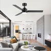 Airsurfer 48" LED Propeller Ceiling Fan in Matte Black with Color-Changing Light and Remote 3-Blade Design - 3 of 4