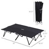 VisioGear Cots, Folding Camping Cot with Carry Bag, Extra Wide Outdoor Portable Sleeping Cot for Travel Camp Beach, Black, 49.25"*15.75"*76" - 2 of 4