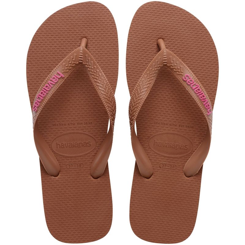 Havaianas Women's Logo Flip Sandals - Light Brown 6