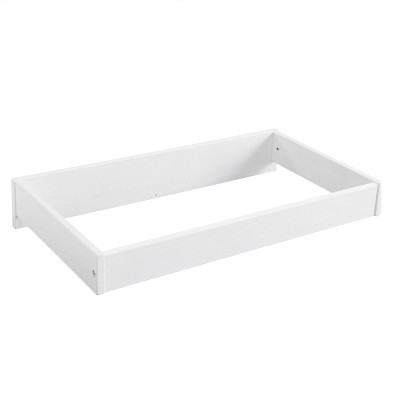 Rustic White Wood Veneer Baby Changing Topper