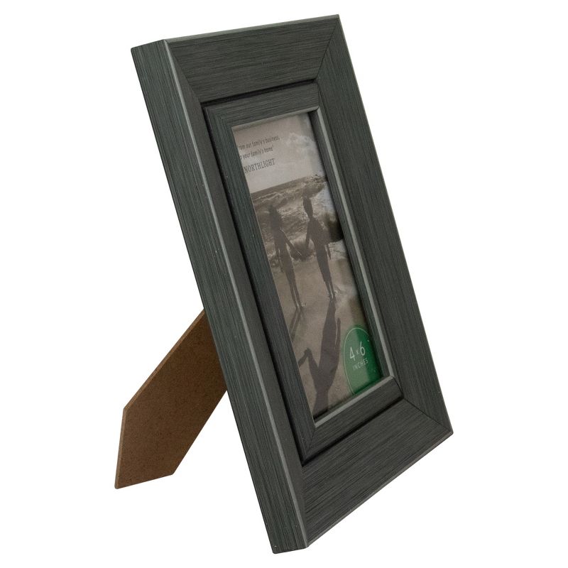 Northlight 9.25" Classical Rectangular 4" x 6" Photo Picture Frame - Gray and Black, 3 of 7