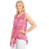 Collections Etc Flattering Tie-Front Paisley Print Sleeveless Top - 4 of 4