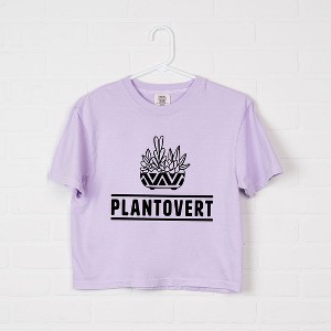 Simply Sage Market Women's Plantrovert Short Sleeve Relaxed Fit Cropped Tee - 1 of 4