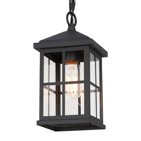 LNC Modern 2-Light Matte Black Flush Mount Outdoor Ceiling Light