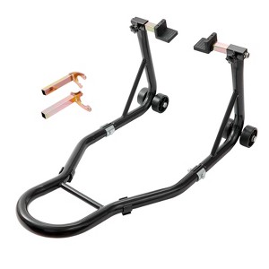 VEVOR Motorcycle Rear Wheel Stand, with U + L Fork Swingarm Spool, 850 lbs Capacity Heavy Duty Rear Wheel Stand Motorcycle Lift Jack Stand, Black - 1 of 4