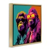 Stupell Industries Pop Style Gorilla Duo Floating Frame Canvas Art - 2 of 4