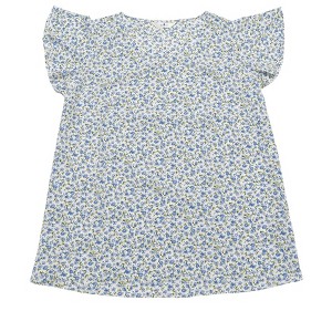 Agnes Orinda Women's Plus Size Floral Ruffle Short Sleeve Chiffon Round Neck Casual Summer Blouses - 1 of 4
