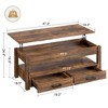 Hausource 47.2" Lift Top Coffee Table with Storage Drawers, Hidden Compartment - 3 of 4