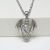 Dragon Necklace for Men or Women Stainless Steel Cz Punk Gothic Ginger Lyne Collection - 4 of 4