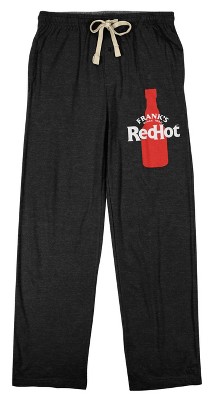 Frank's RedHot Red Bottle Logo Men's Black Sleep Pajama Pants