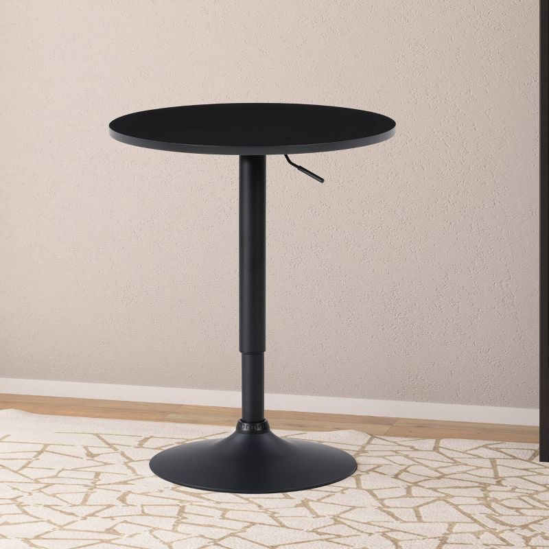 Round Adjustable Pedestal Dining Table Dark Black - CorLiving, 2 of 8