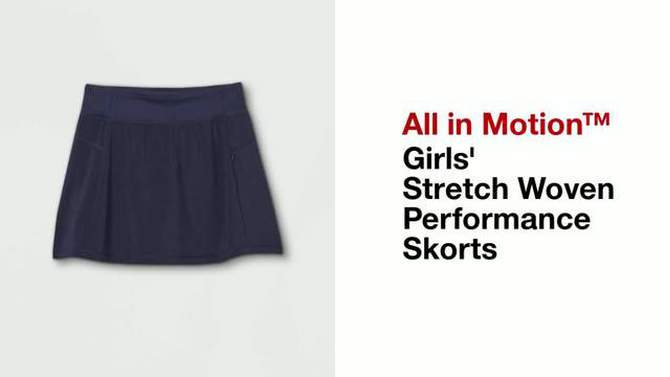 Girls&#39; Stretch Woven Performance Skorts - All In Motion™, 4 of 11, play video