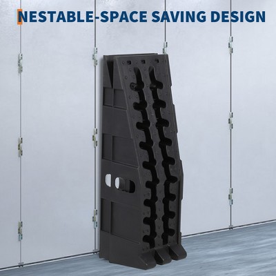 Heavy-Duty Car Ramps 2-Pack for Oil Changes & Garage Lifts - 33,000Lb Capacity, Anti-Slip Design - SUV, Truck, Low Profile Ramps