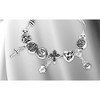 Dicksons 30-4985T Walk By Faith Footprints, Black/Silver Tone, 7.75 Inches, Silver Plated Metal, Women's Stretch Bracelet - 2 of 2