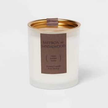 1-Wick 11oz Glass Jar Candle Saffron and Sandalwood - Threshold™