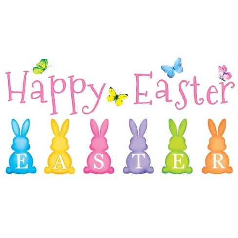 Collections Etc Happy Easter Colorful Bunny Garage Magnet No Size : Target