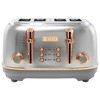 Haden Heritage 4 Slice Wide Slot Stainless Steel Toaster Bundled with 1.7 Liter Stainless Steel Electric Water Kettle, Steel & Copper - image 2 of 4