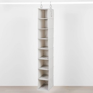 8 Shelf Hanging Fabric Shoe Organizer - Brightroom™: Closet System Component, Gray, 8 Shelves, Hanging Shoe Rack - 1 of 3