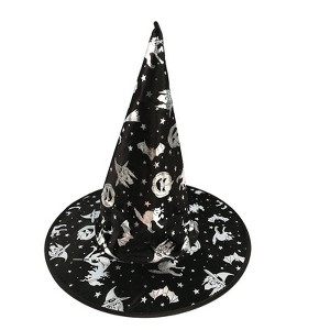 MyKids-USA Halloween Bronzed Witch Hats Masquerade Dress Up Decoration - 1 of 2