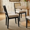 Dining Chairs, Mid Century Upholstered Dining Chairs, Rattan Back Chairs with Black Frame for Kitchen or Dining Room-Tanpinhause - 2 of 4