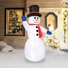 Occasions 6 Foot Inflatable Polyester Pre Lit Waving Snowman Christmas Yard Decoration with Multicolor Lights - 2 of 2
