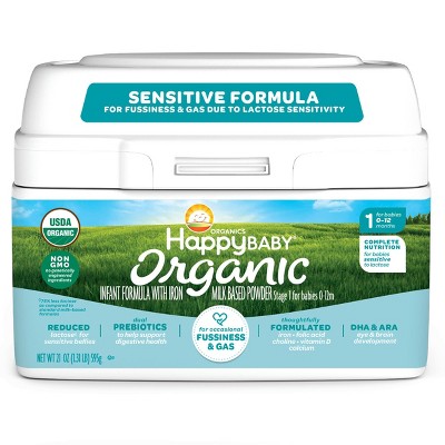 HappyBaby Sensitive Organic Powder Infant Formula - 21oz