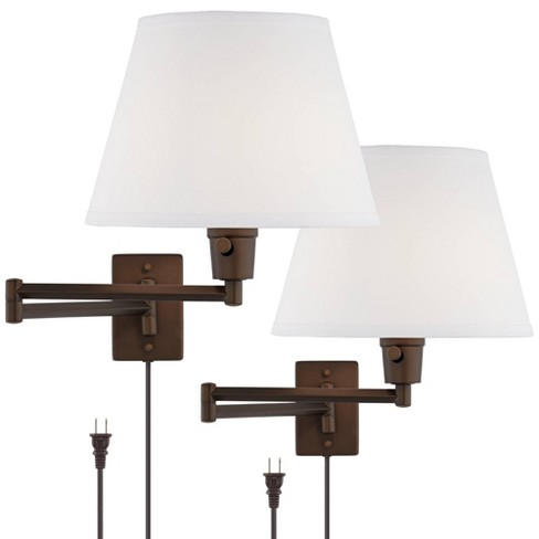 360 Lighting Industrial Swing Arm Wall, Picket Oil Rubbed Bronze Table Lamp With Usb Portico