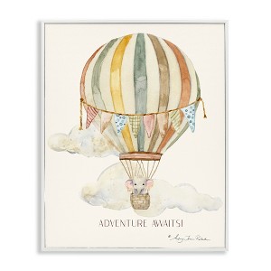 Stupell Industries Adventure Awaits Soft Balloon Framed Giclee Art - 1 of 4