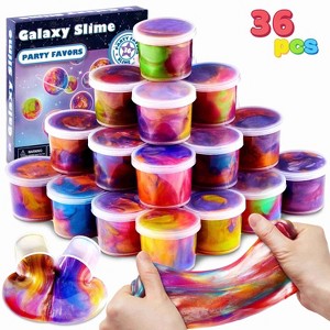 Joyfy 36Pcs Galaxy Slime Party Favors, Stretchy Non-Sticky Safe for Girls Boys, Classroom Reward, Easter Basket Stuffers, Birthday Party Supplies - 1 of 4