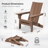 Hyleory Double Cup Holder Folding Adirondack Chair - HDPE Weather resistance,Stackable, Ergonomic Design - 4 of 4