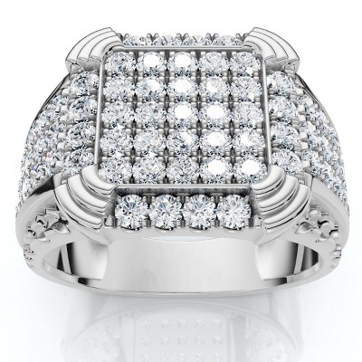 Pompeii3 2Ct Men's Diamond Ring in 14k Gold Lab Created
