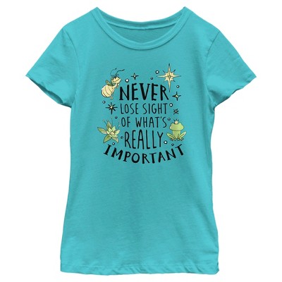 Girl's The Princess and the Frog Never Lose Sight Quote T-Shirt
