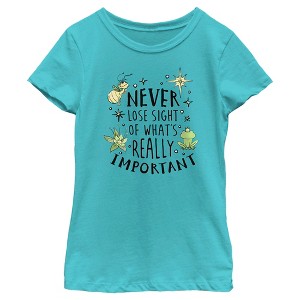 Girl's The Princess and the Frog Never Lose Sight Quote T-Shirt - 1 of 4