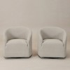 KINWELL Boucle Upholstered Swivel Barrel Armchair (Set of 2) - 3 of 4