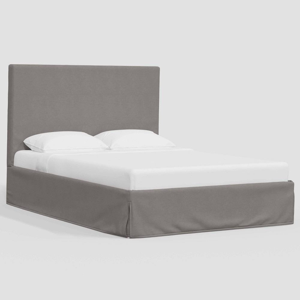 Photos - Wardrobe Twin Kelly Slipcover Bed in Linen Gray - Threshold™