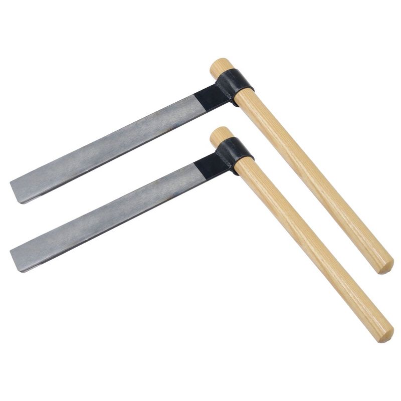 Timber Tuff Shingle Froe Traditional Woodworking Tool w/Anodized Steel Blade & Lightweight Handle for Wood Splitting, Shaving, & Scraping (2 Pack), 1 of 6