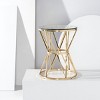 Delsy Glass Top End Table - FOX9066A - Gold - Safavieh Couture - 2 of 4