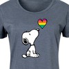 Women's - Peanuts - Snoopy Rainbow Heart Graphic T-shirt Dress - 2 of 4