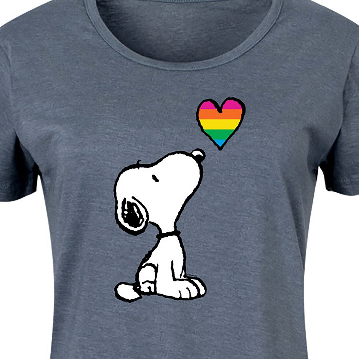 Women's - Peanuts - Snoopy Rainbow Heart Graphic T-shirt Dress - thumbnail 2