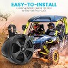 5.25" Waterproof Marine Speakers for Outdoor Sound with 2-Channel Amplifier + Bluetooth Control, 1000W Power, Compact Design - 3 of 4