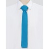 Allegra K Men's Knit Self-Tied Solid Color Skinny Square Tipping Ties - 2 of 4