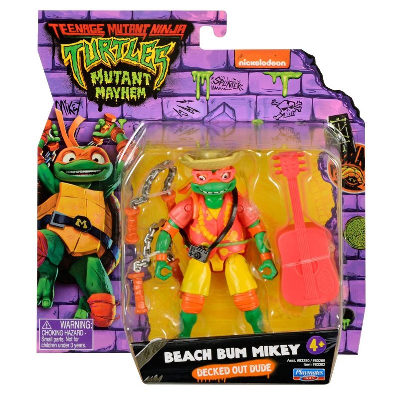 Teenage Mutant Ninja Turtles: Mutant Mayhem Beach Bum Mikey Action Figure, 2 of 9