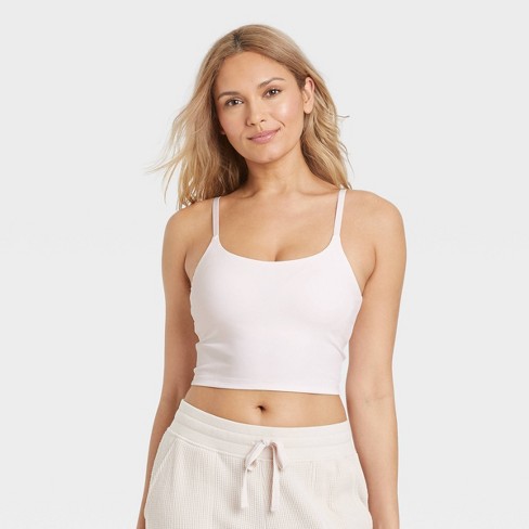 Women's Cropped Cami - Auden™ White L : Target