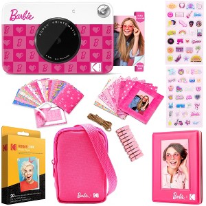 Kodak x Barbie Printomatic Instant Print Camera + Case, Photo Album, Zink Paper & More -Bundle - 1 of 4