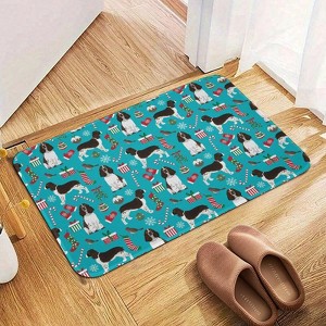 English Springer Spaniel Christmas Bathroom Rugs Winter Bath Mat Absorbent Non Slip Bathroom Mat Christmas Soft Floor Carpet 16x20 Inches - 1 of 1