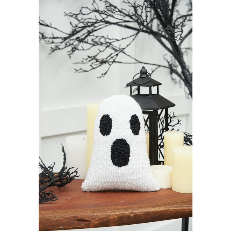 C&F Home 10" x 8" Ghost Shaped Halloween Hooked Throw Pillow, 5 of 7