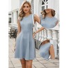 INSPIRE CHIC Women's Sleeveless Summer Casual Crew Neck Swing A Line Mini Dresses - 2 of 4